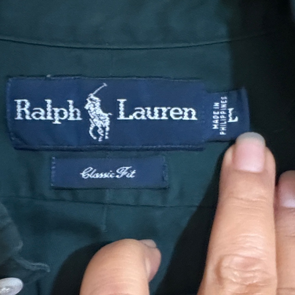 Ralph Lauren Dark Green Men's Button Down Shirt - Picture 2 of 7